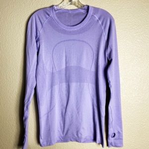 Lululemon Swiftly Tech Crew Heathered Lilac